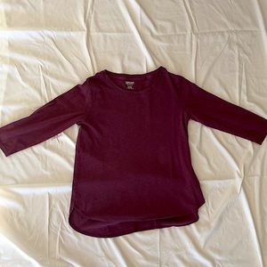 Maroon/Burgundy half sleeve tee by Kirkland.